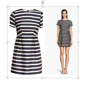 H&M Navy and White Striped dress